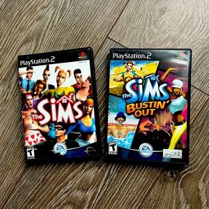 PlayStation 2 The Sims Double Pack (2) games